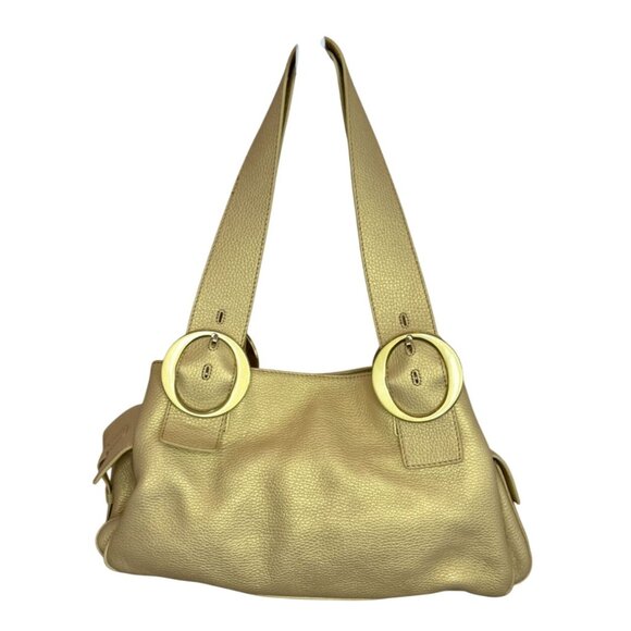 Sondra Roberts Gold Metallic Double strap Shoulder handbag - Picture 2 of 10